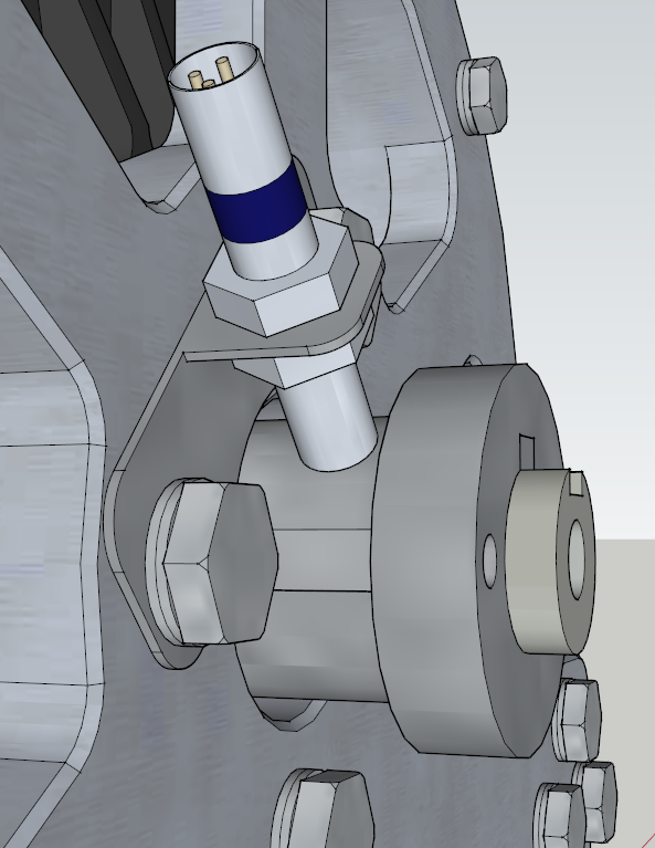 E-Streetquad 3D drawing of adaptor for front sprocket