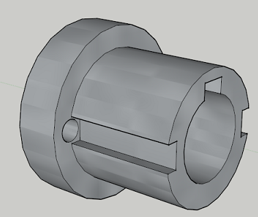 E-Streetquad 3D drawing of adaptor for front sprocket