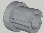 E-Streetquad 3D drawing of adaptor for front sprocket